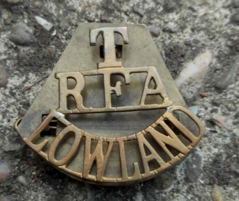 British Army T Title Lowland RFA Royal Field Artillery Scotland