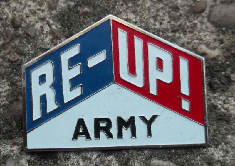 US Army Promotional Pin Badge RE-UP United States