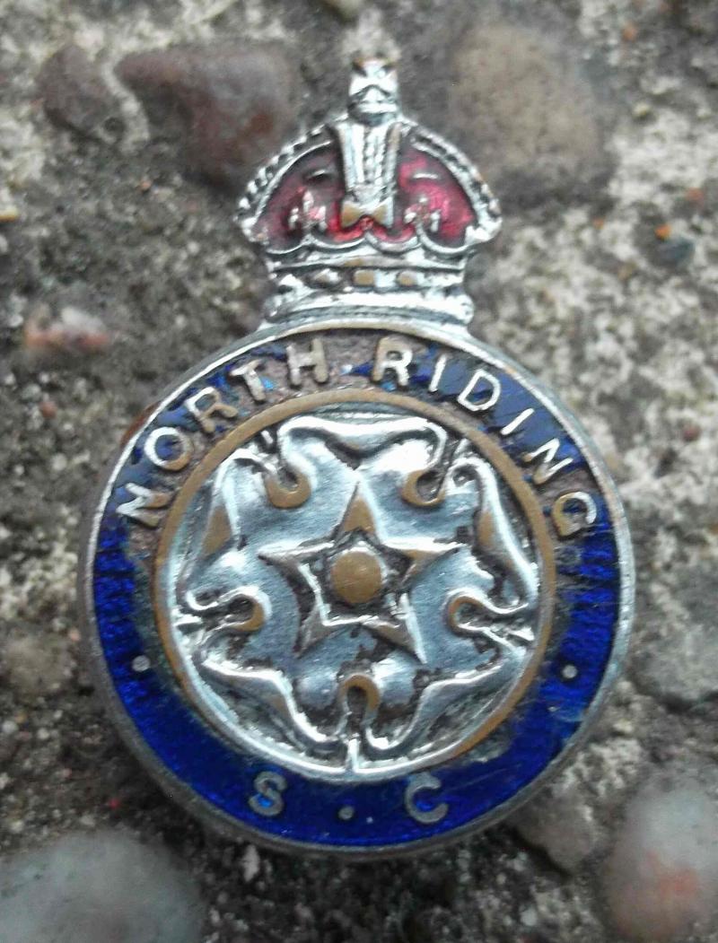 British North Riding Special Constabulary Lapel Badge KC