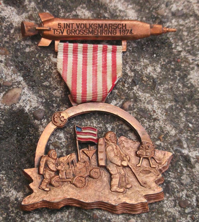 US Military Grossmehring Volksmarsch Medal 1974 Astronauts