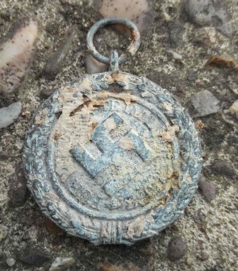 German 1938 Luftschutz Medal Class 2 Excavated