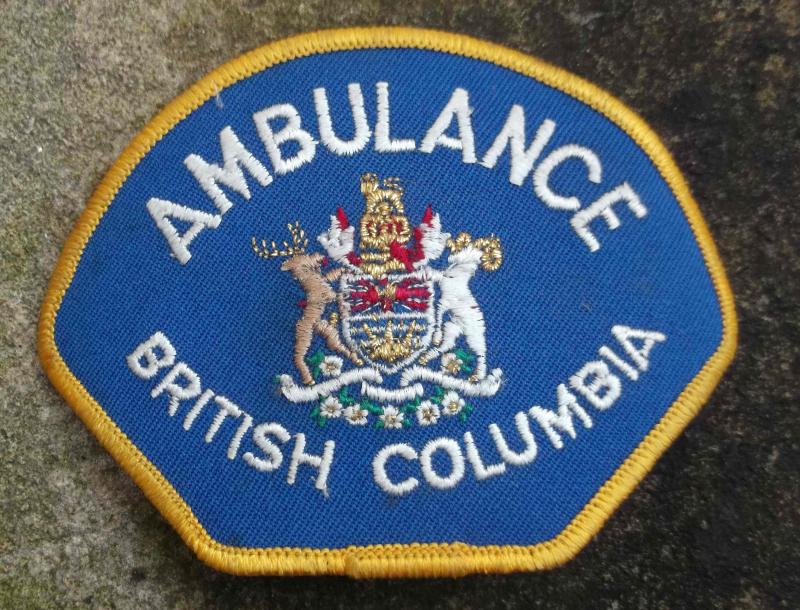 Vintage Canadian Ambulance Patch British Columbia