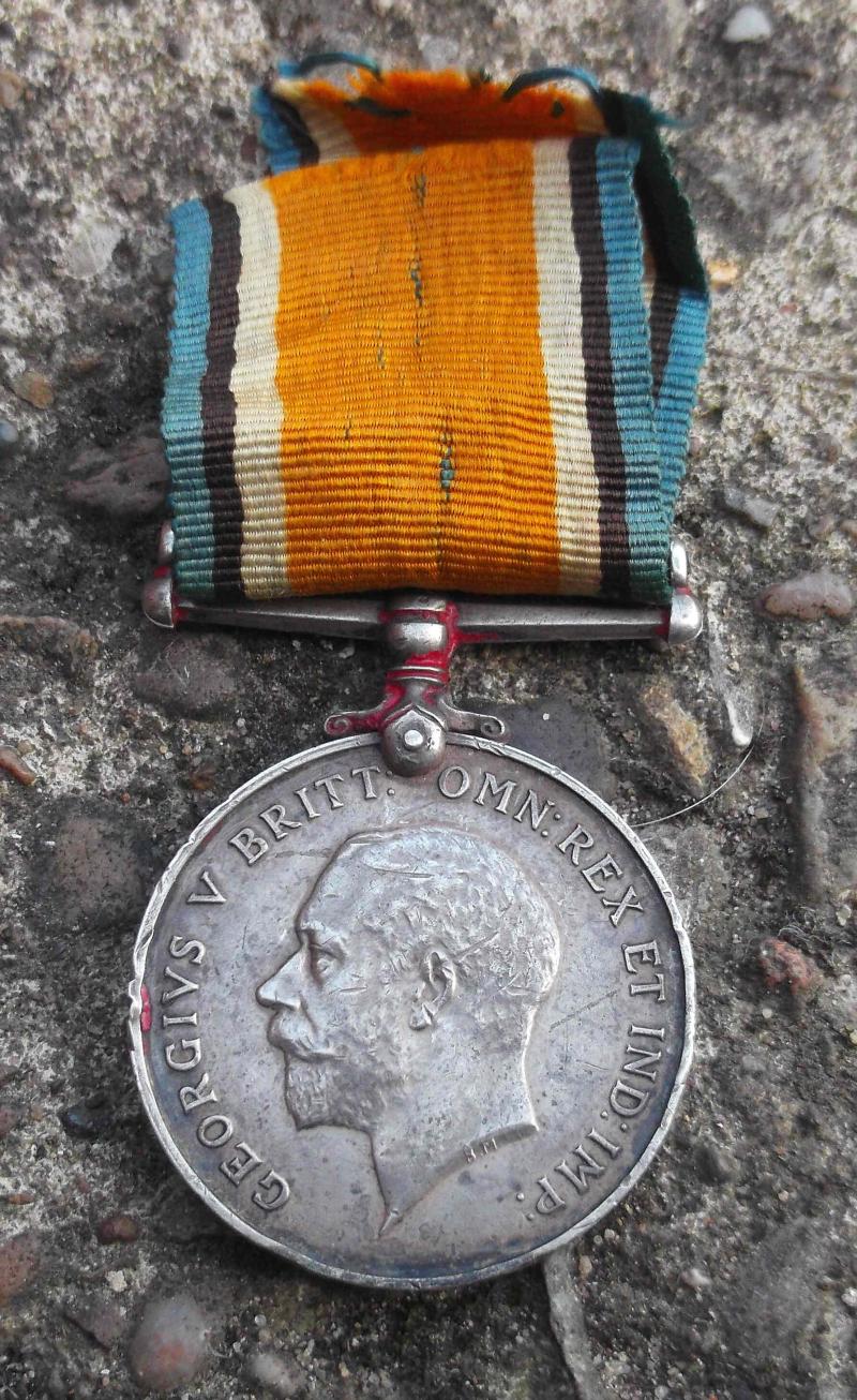 British Army Medal WW1 BWM Green Howards Twells