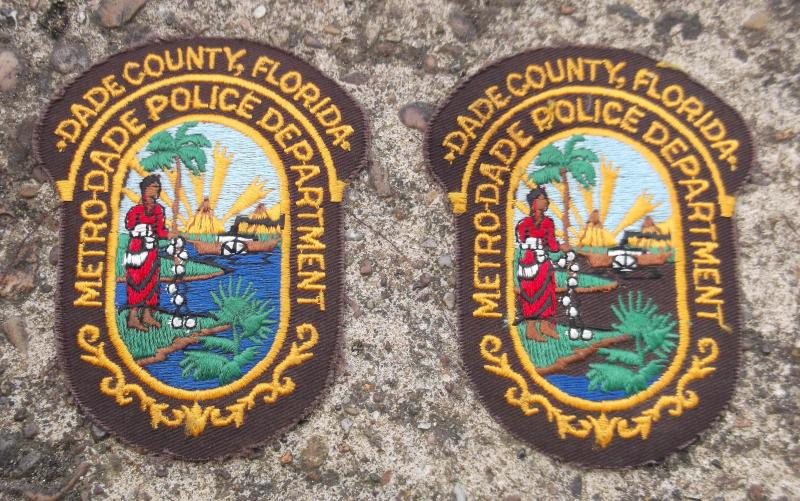 United States Florida Police Patches Pair USA Metro Dade