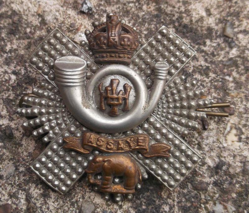 British Army HLI Officers Glengarry Cap Badge Highland Light Infantry