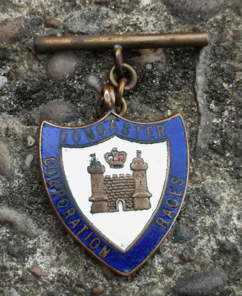 Vintage Doncaster Corporation Races Brass & Enamel Fob