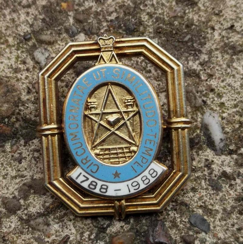 British Royal Masonic School for Girls 1988 Silver Gilt Badge Pendant