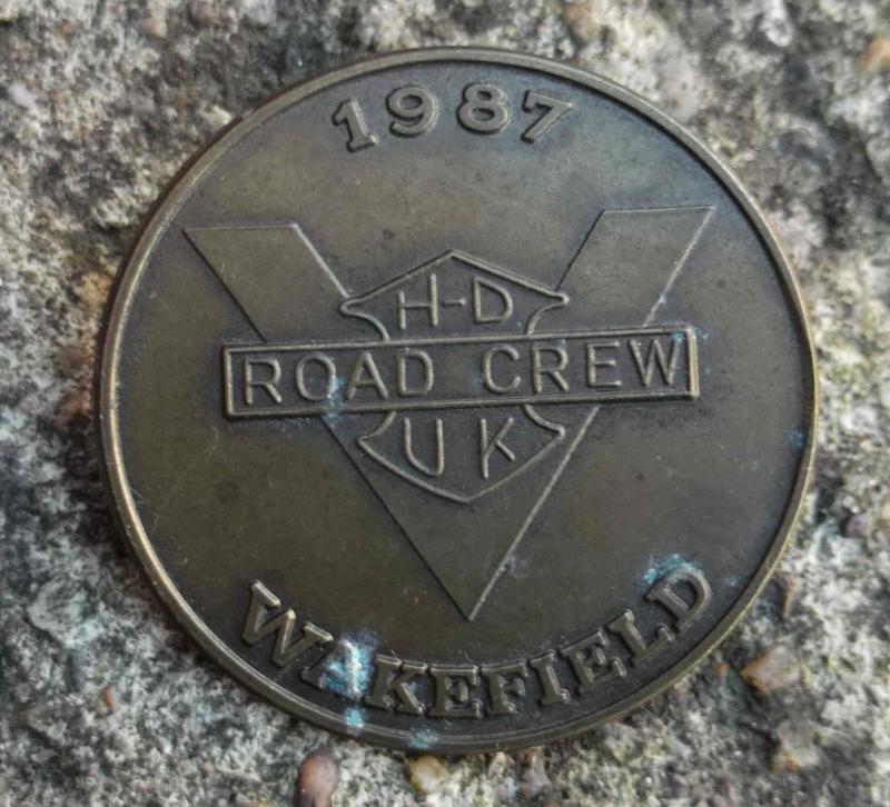 British Harley Davidson Road Crew Badge Wakefield 1987