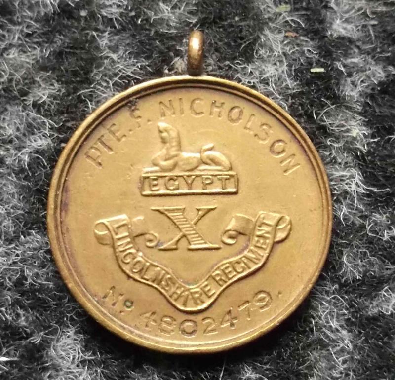 British Army Lincolnshire Regiment Shooting Medal named