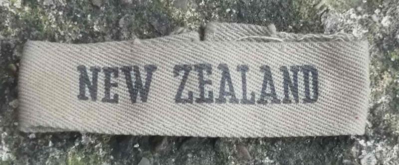 New Zealand Armed Forces Printed Slip On Title WW2