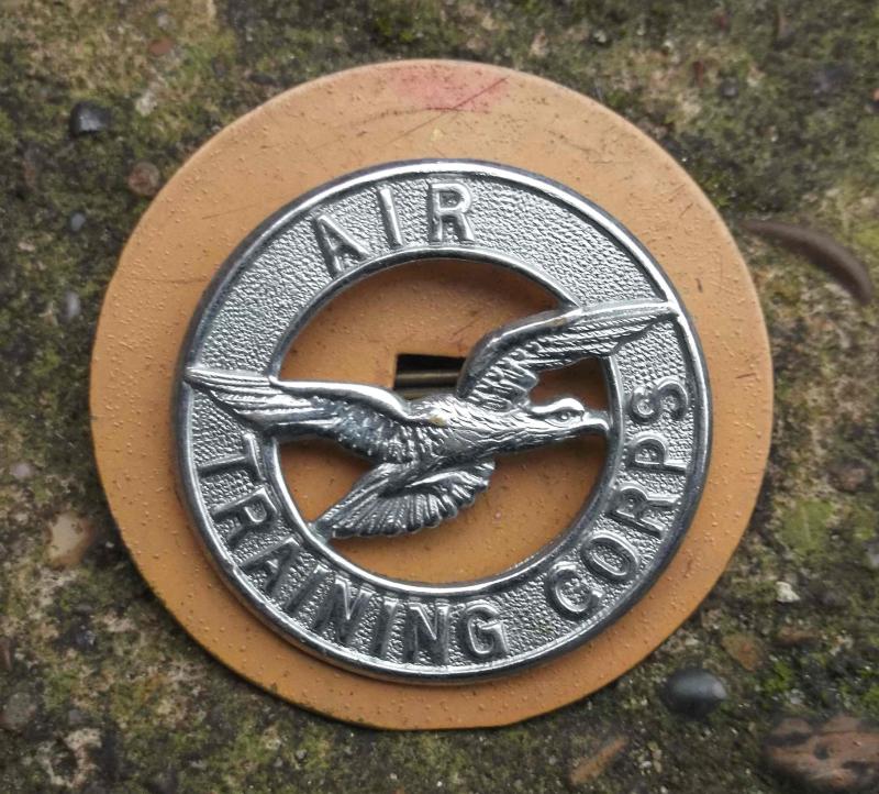 Vintage British ATC Chromed Cap Badge RAF Air Training Corps