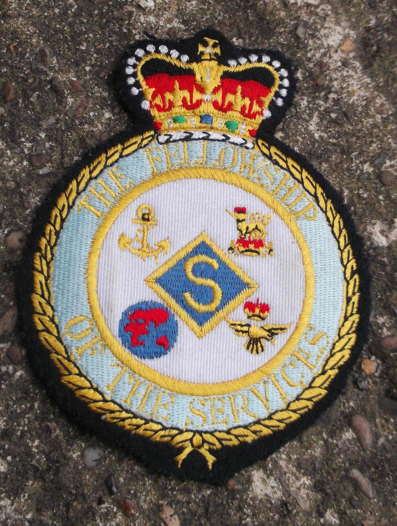 British The Fellowship of the Services Blazer Badge Patch EIIR
