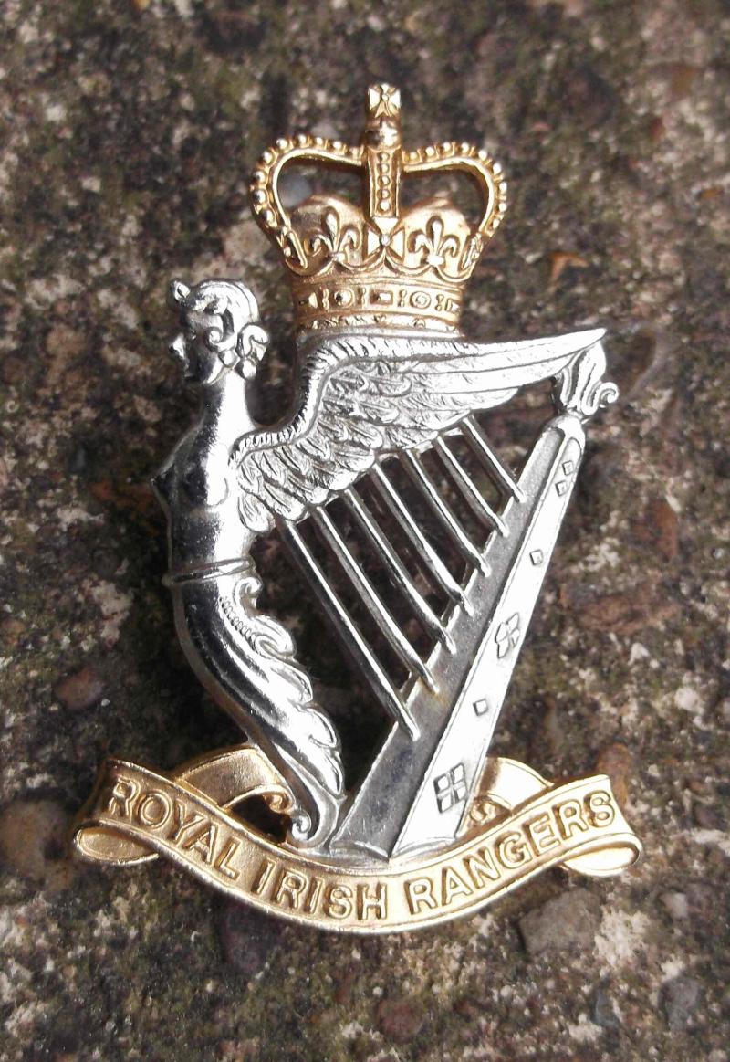 British Army Royal Irish Rangers Anodised Cap Badge