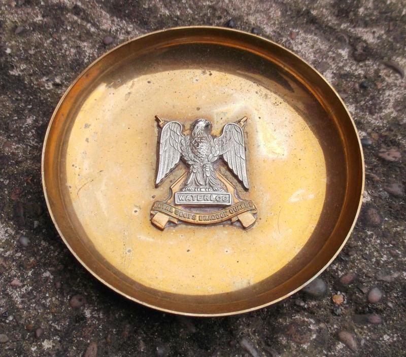 Royal Scots Dragoon Guards Brass Pin Dish Trinket Tray