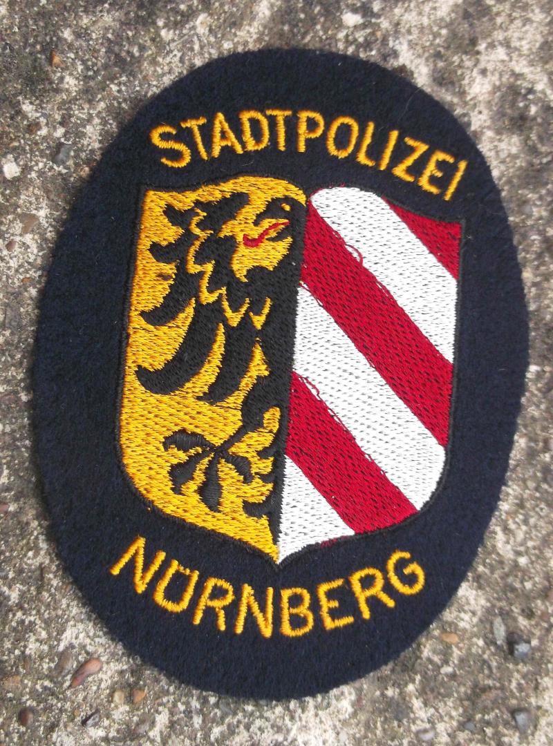 West German Nuremberg City Police Patch Vintage Bavaria