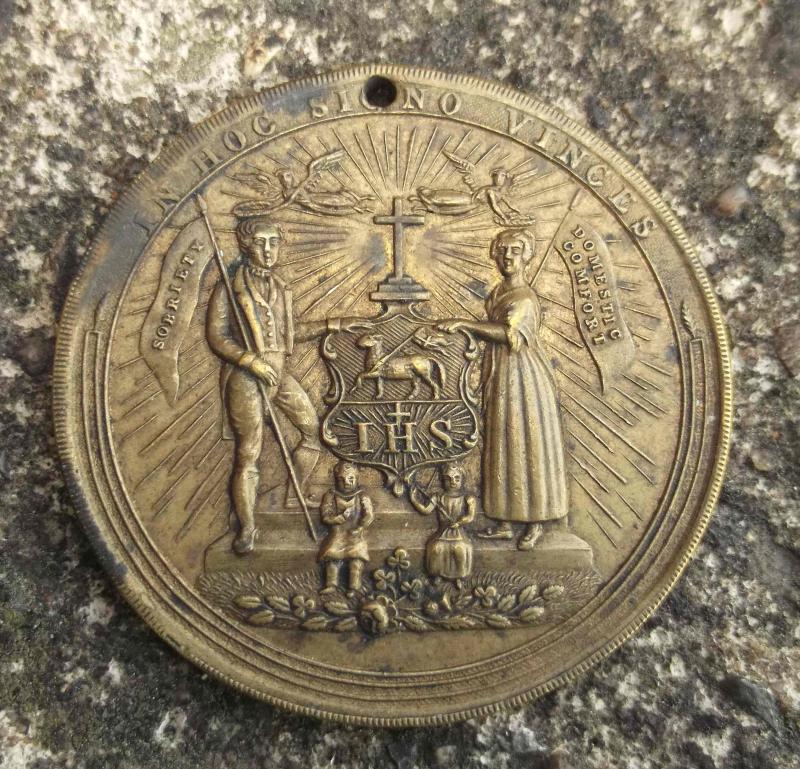 Antique Total Abstinence Society Medal Very Rev T. Mathew