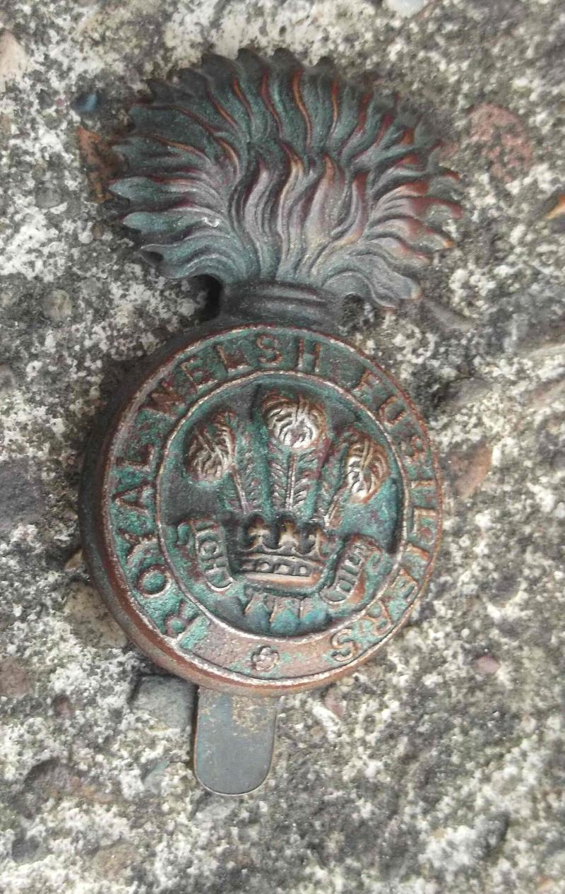 British Army Royal Welsh Fusiliers Bronzed Cap Badge