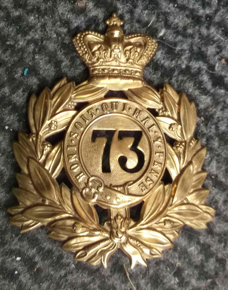 British Army 73rd (Perthshire) Regiment of Foot Helmet Badge