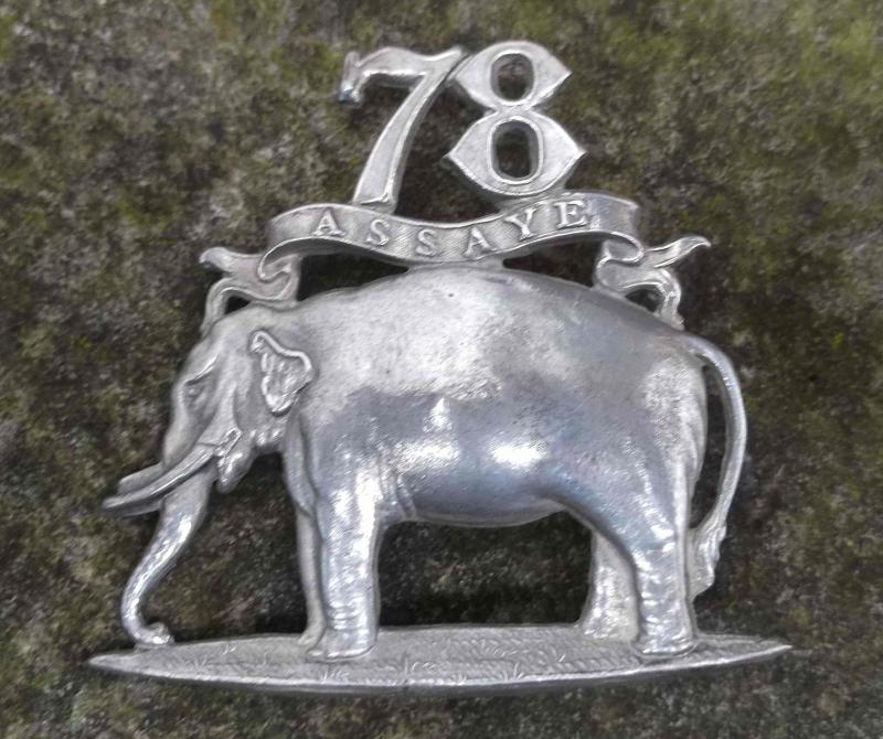 British Army 78th Ross Shire Forage Cap Badge Silver Copy
