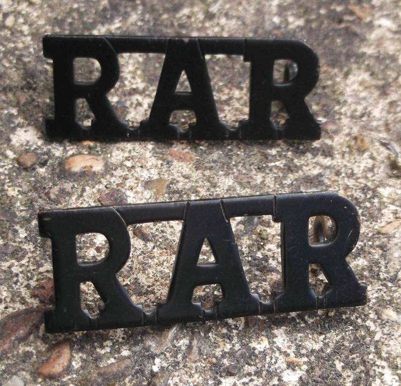 Rhodesian African Rifles RAR Brass Shoulder Titles Pair