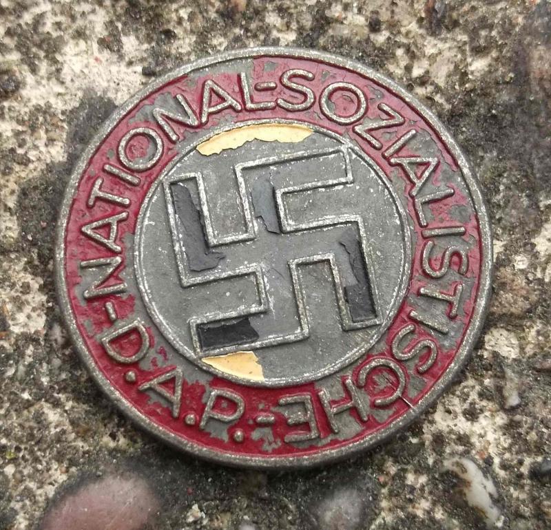 German NSDAP Relic Members Pin Lapel Badge