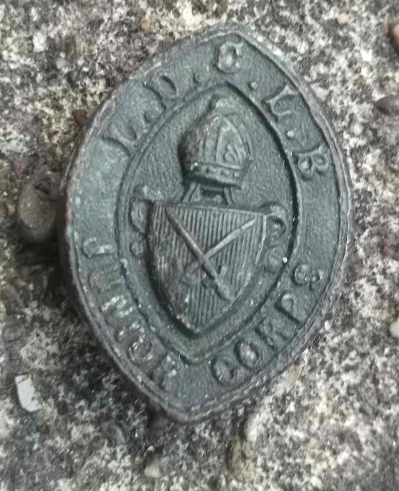 British London District Church Lads Brigade Dug Up Badge