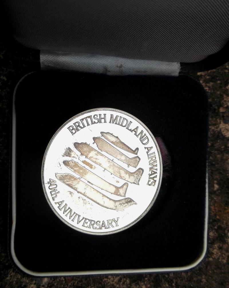 British Midland Airways BMA Silver Commemorative Coin