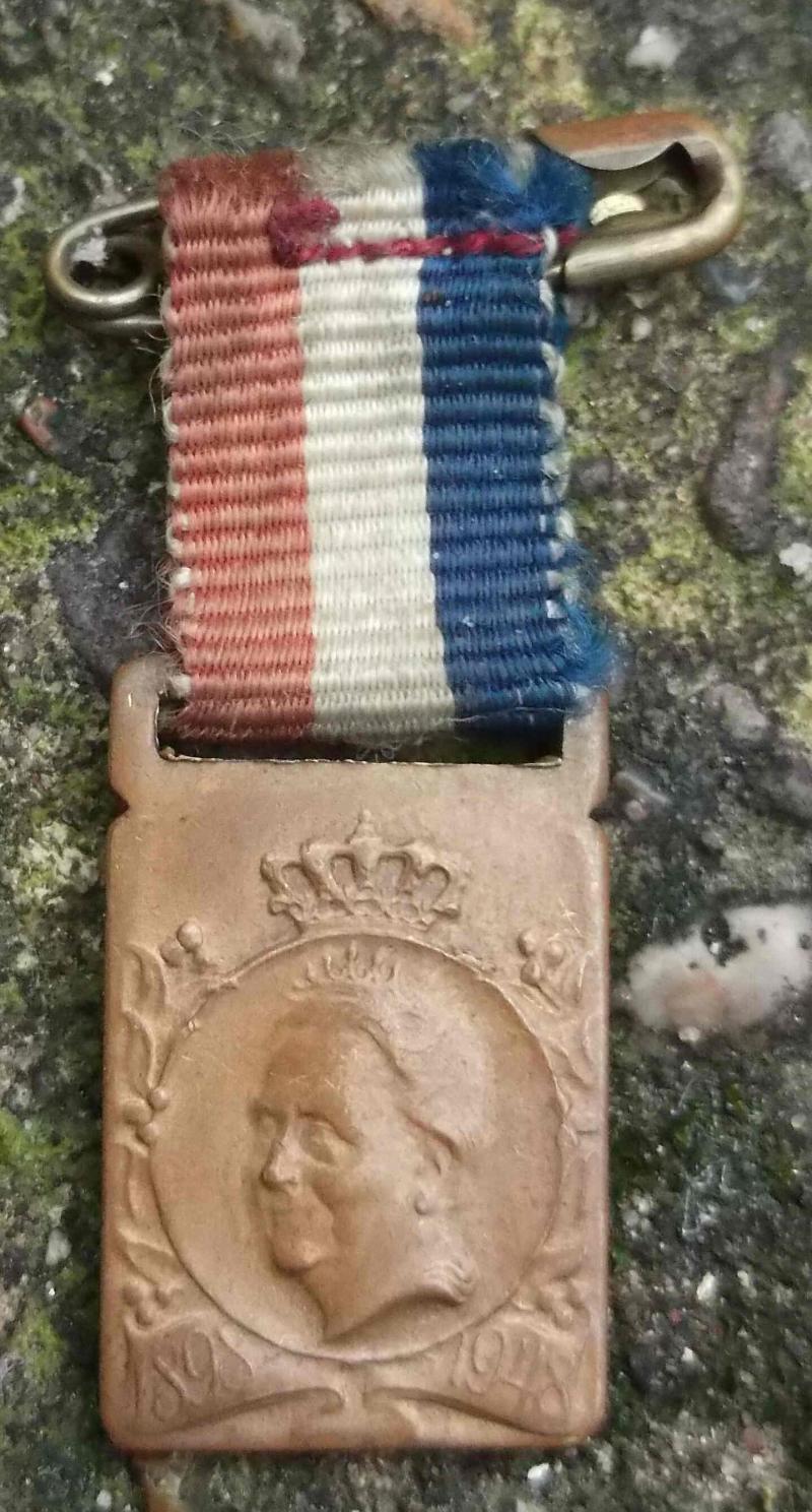 Dutch Mini Medal 50 Years Queen Wilhelmina 1898-1948 Lapel Pin