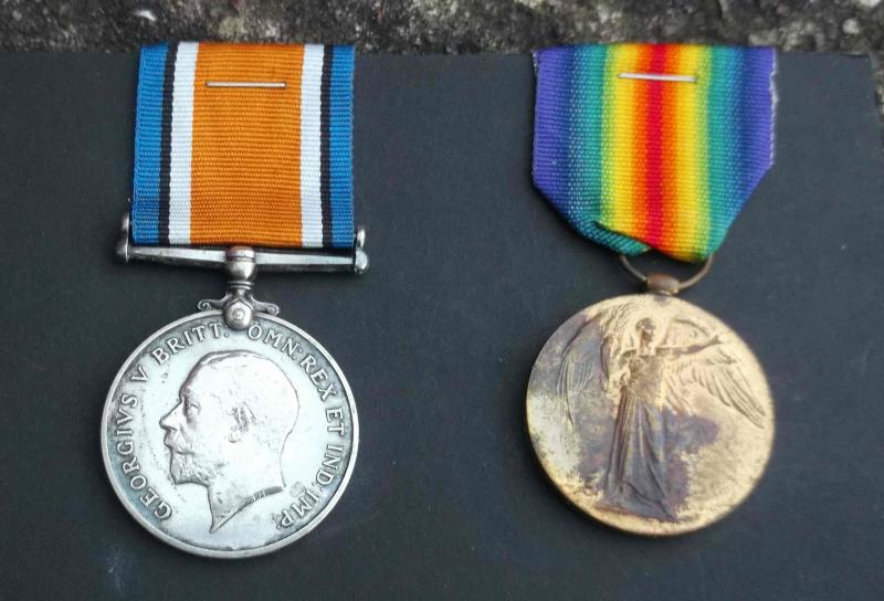 British Army WW1 Medal Pair Yorkshire Regiment