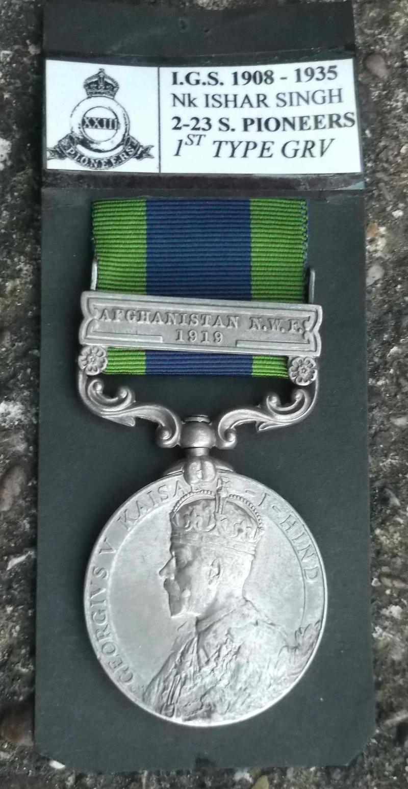British Indian Army IGS India General Serice Medal Afghanistan 1919