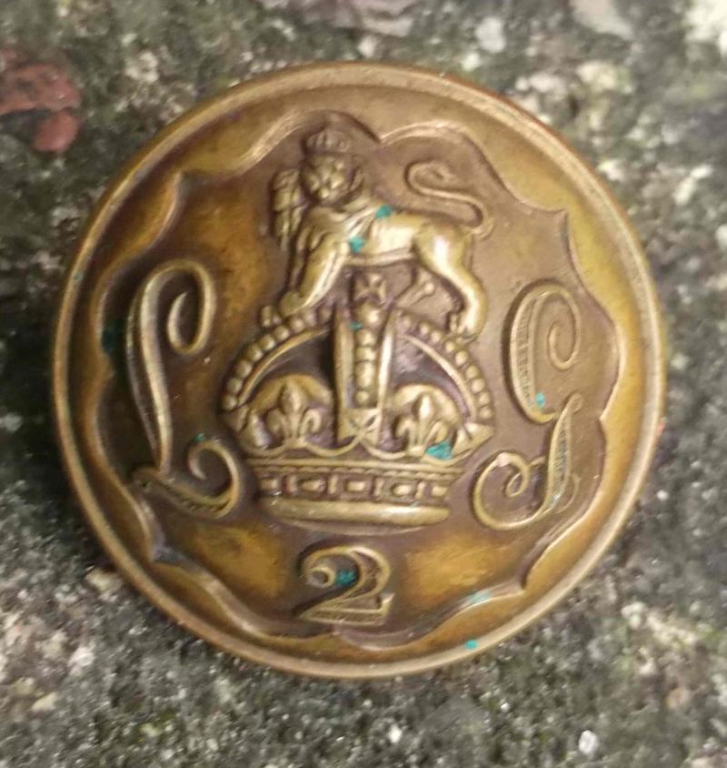 British Army WW1 2nd Life Guards Household Cavalry Regiment Military Button