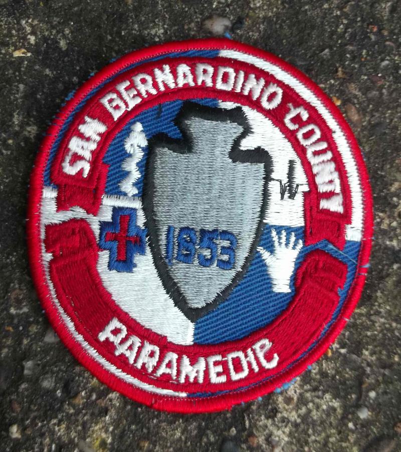 USA San Bernardino Paramedic Uniform Patch United States