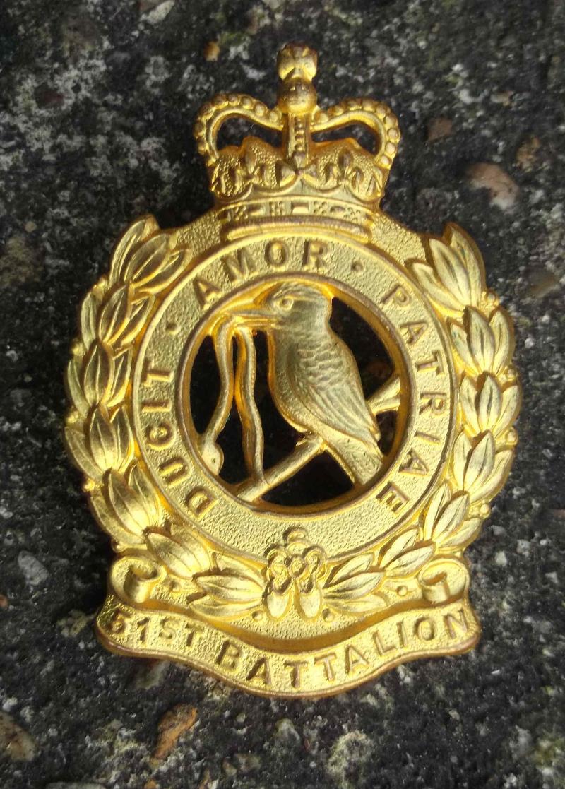 Australian Army 51st North Queensland Regiment Cap Badge EIIR
