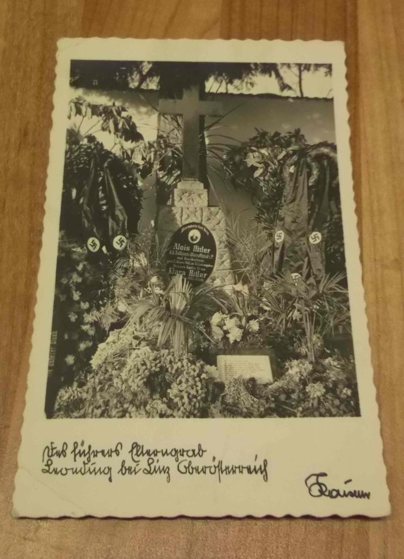 Third Reich Germany Hitler Parents Graves Austria Postcard