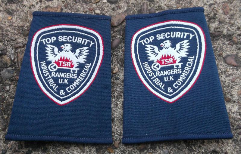 British Security TSR Epaulettes Pair Obsolete Top Security Rangers