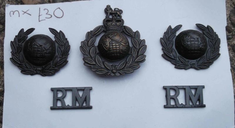 British RM Royal Marines EIIR Uniform Badges Set