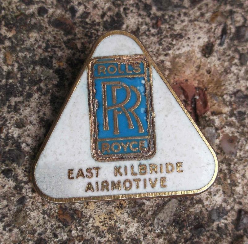 British Rolls Royce East Kilbride Airmotive Pin Badge