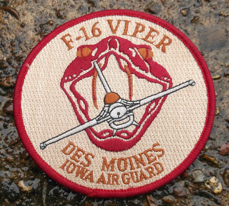 USAF IOWA Air Guard F16 Viper Patch United States Air Force