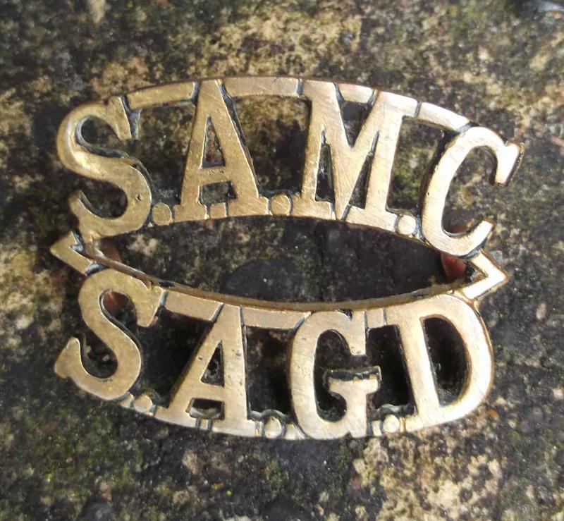 South African Medical Corps S.A.M.C. Army Shoulder Title