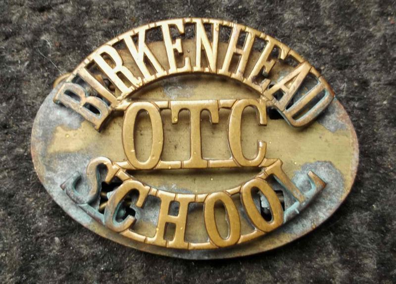 British Birkenhead School OTC Shoulder Badge Army Officer Training Corps