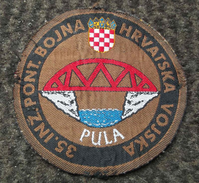 Vintage Balkan War Croation Army Forces Uniform Patch