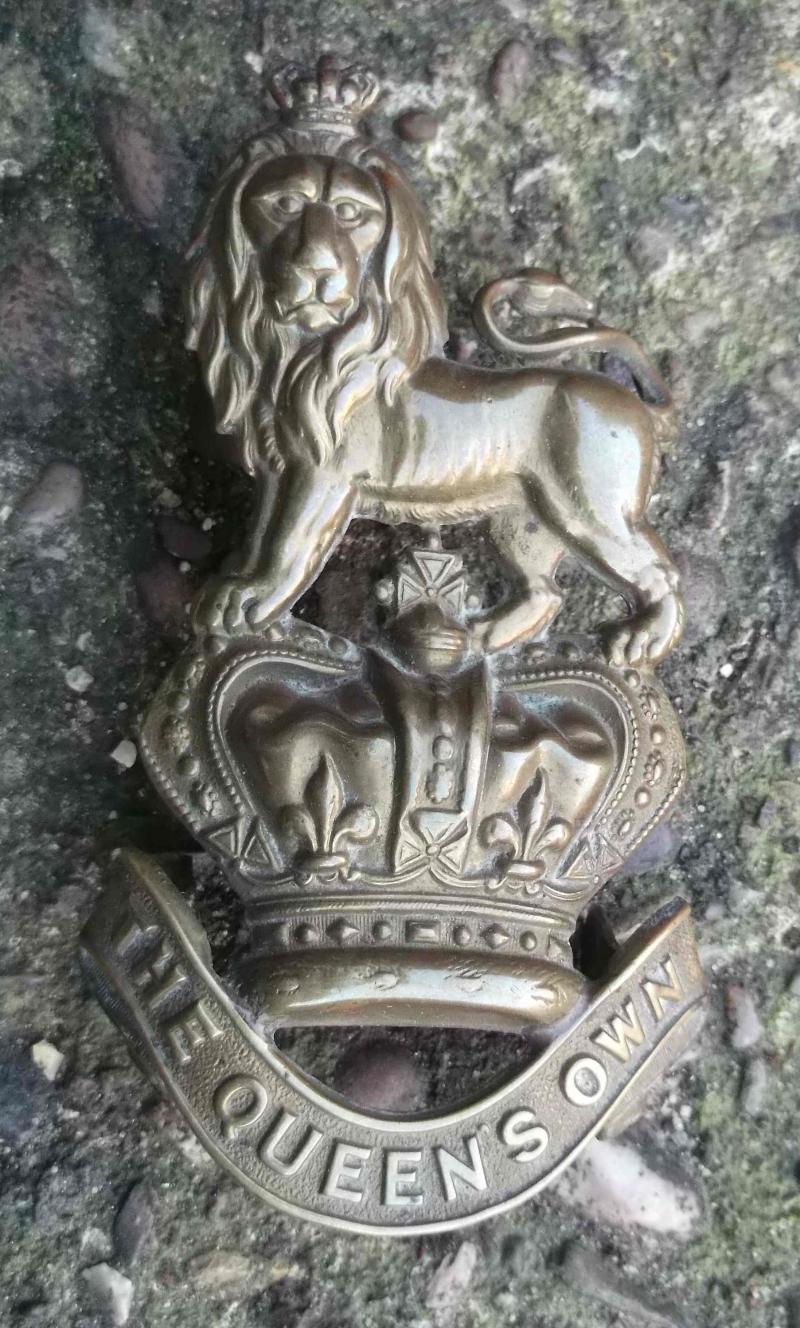 British Army Victorian Brass Queens Own Shoulder Belt Plate Badge