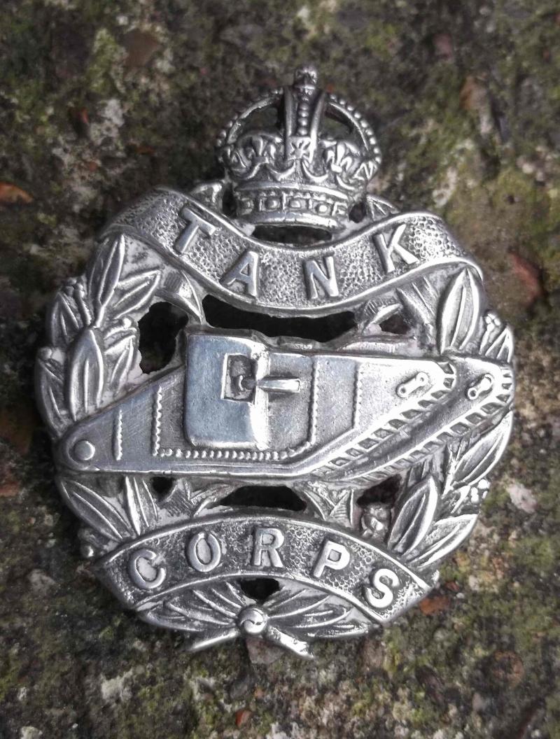 Copy British Army WW1 Officers Cap Badge Tank Corps