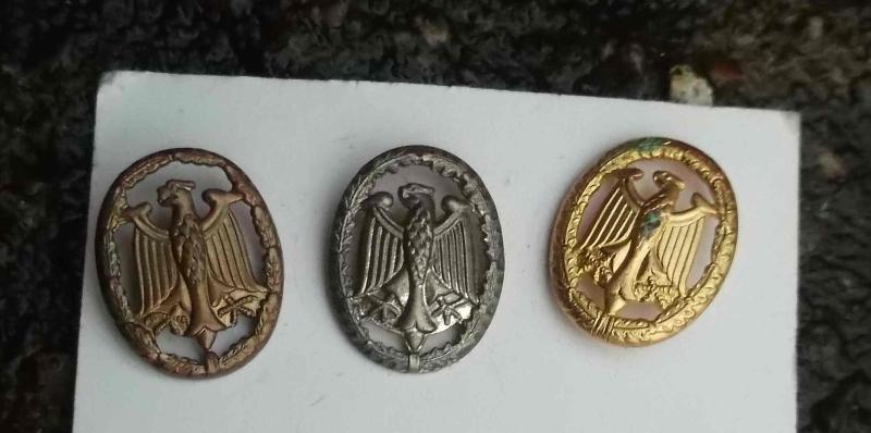 West German Army Military Proficiency Award Lapel Badges