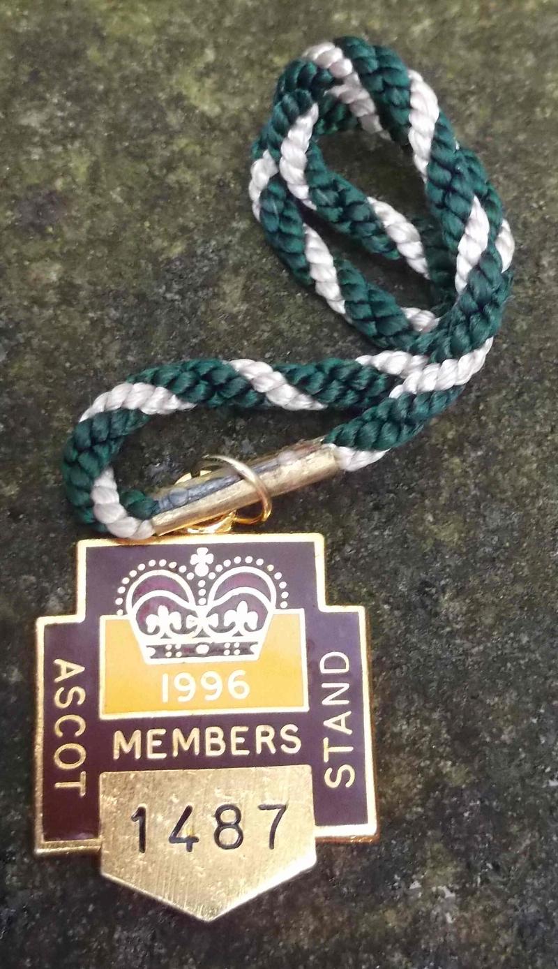 Vintage Ascot Members Stand 1996 Horse Racing Members Badge