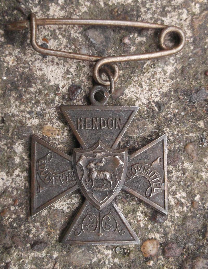 England Hendon Education Committee Silver 1918 Medal