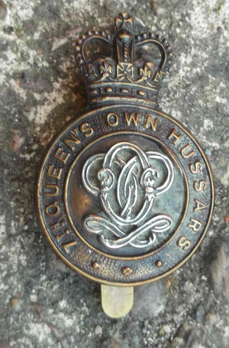 British Army 7th Queens Own Hussars Cap Badge EIIR