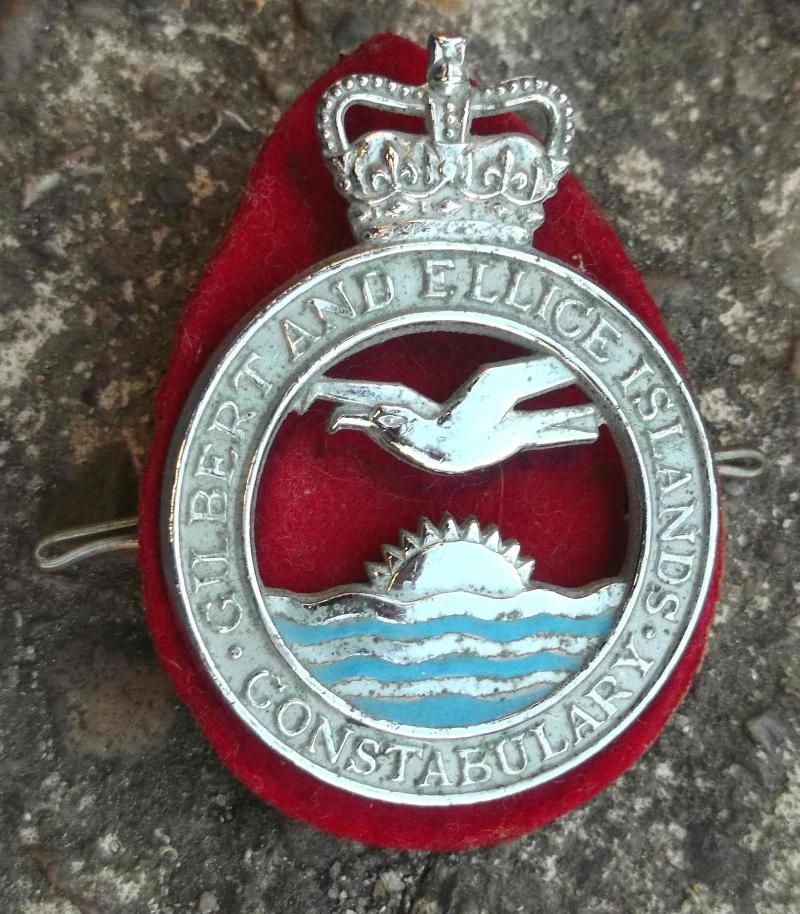 Commonwealth Gilbert & Ellice Islands Constabulary Uniform Cap Badge