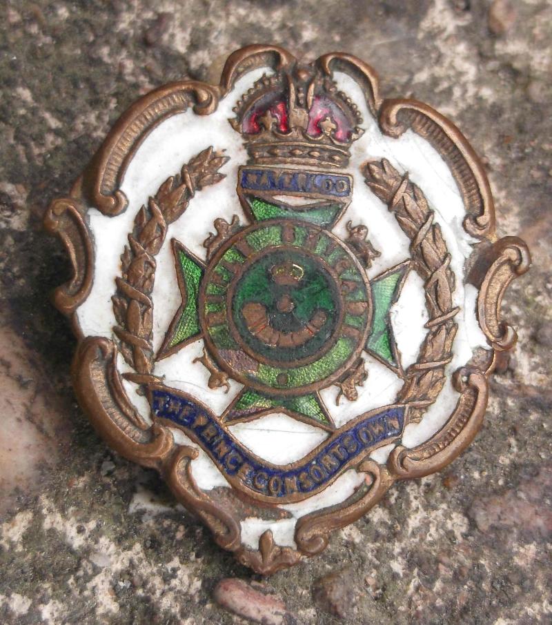 Vintage British Army Rifle Brigade Veterans Lapel Badge