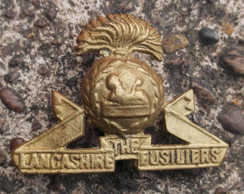 British Army Lancashire Fusiliers Regiment Bazaar Cap Badge